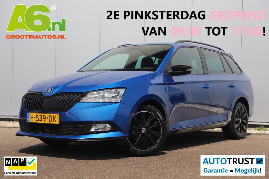 Skoda Fabia Combi 1.0 TSI Monte Carlo 95PK Trekhaak 16 inch, Voorwielaandrijving, Stof, Gebruikt, Blauw