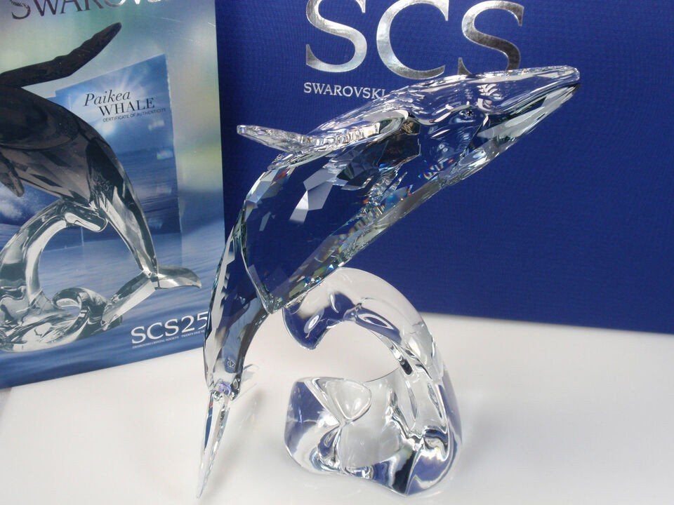 Swarovski Walvis Paikea incl, doos & certificaat & plaquette, Ophalen of Verzenden, Nieuw, Figuurtje