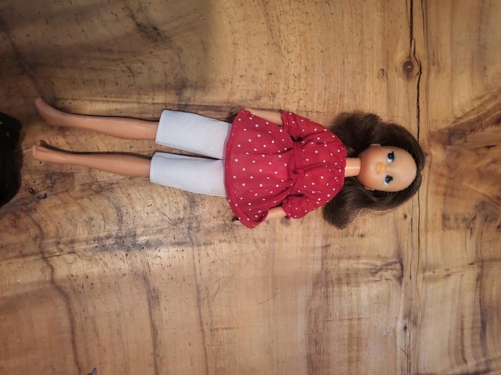 Vintage fleur  pop met rode blouse en witte broek, Ophalen of Verzenden, Gebruikt, Overige typen