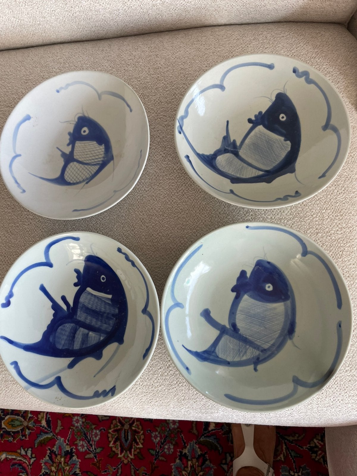Koi karper servies, Aziatisch, Gebruikt, Ophalen of Verzenden, Bord(en)