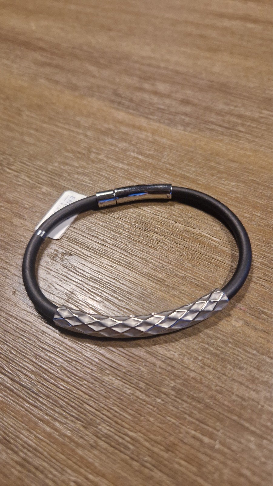 Mooie armband Energetix, Sieraden, Tassen en Uiterlijk, Armbanden, Ophalen of Verzenden, Nieuw, Zwart, Kunststof of Plastic