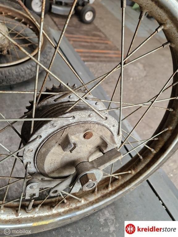 Kreidler Wielen set met 120 mm Leleu naven compleet, Gebruikt, Kreidler, Ophalen of Verzenden, Kreidler