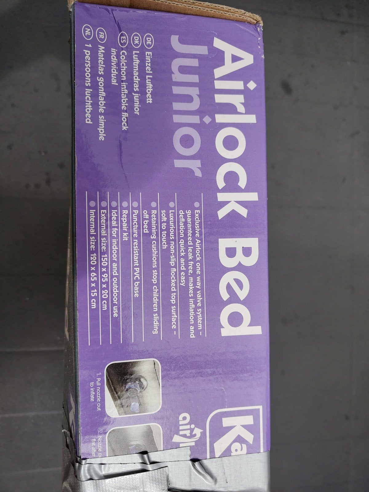 Luchtbed junior, Ophalen, Gebruikt, 1-persoons