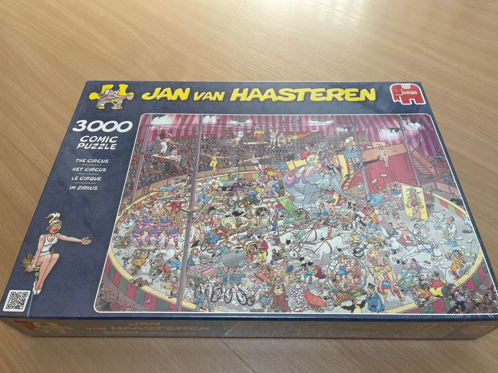 Jan van Haasteren - Het Circus - 3000 stukjes-Nieuw in folie, Hobby en Vrije tijd, Denksport en Puzzels, Ophalen, Meer dan 1500 stukjes