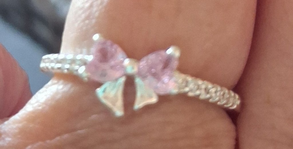 ROZE BOWKNOT RING, Overige materialen, Nieuw, Ophalen of Verzenden, 17 tot 18