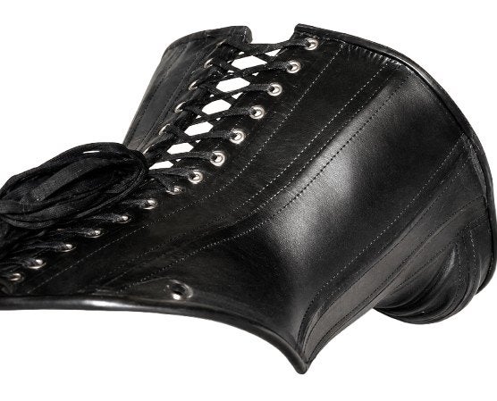 Prachtig leren korset – gothic, fetish, wasteland corset, Ophalen of Verzenden, Zwart, Body of Korset