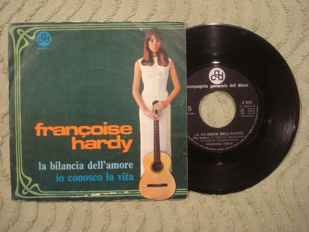 Françoise Hardy 7” Single: ‘La bilancia dell’amore’ (Italië), Cd's en Dvd's, Vinyl Singles, Ophalen of Verzenden, Gebruikt, Pop