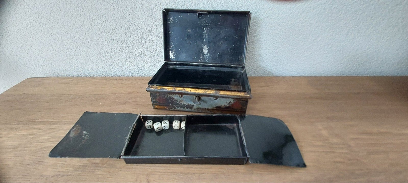 Antiek (geld)kistje uit de vroege 20e eeuw., Ophalen of Verzenden