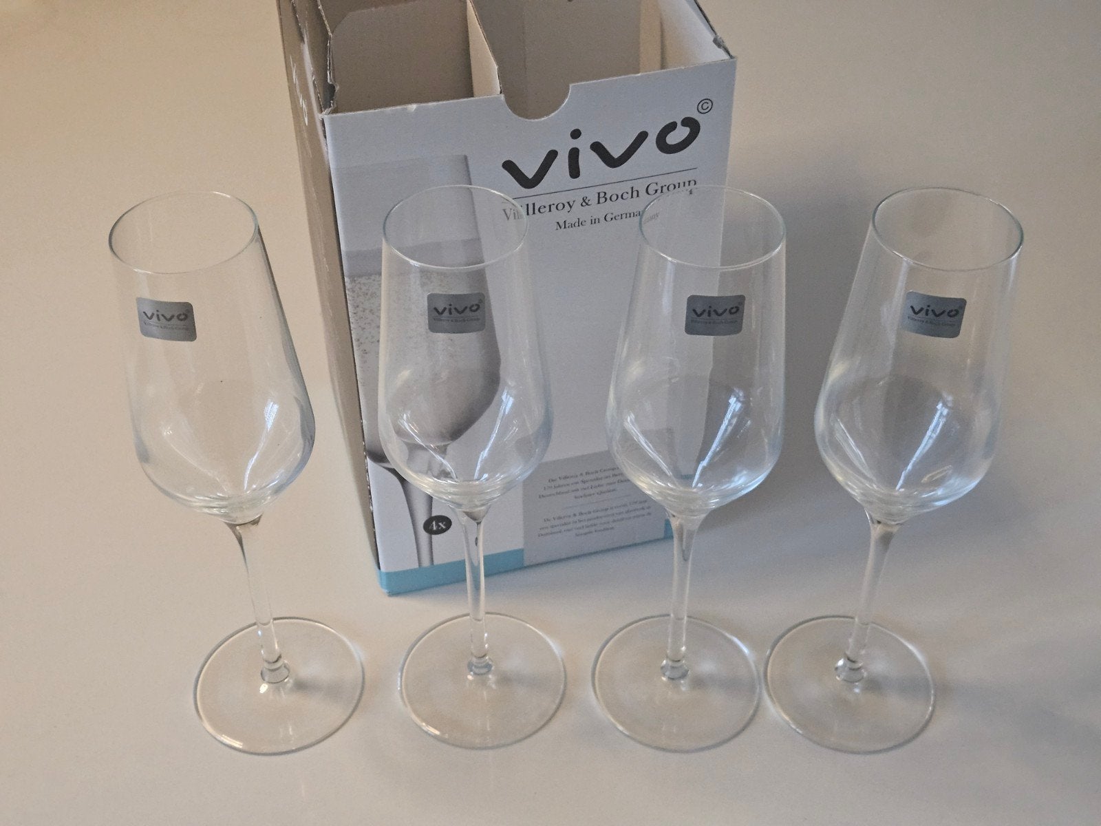 Villeroy & Bosch Group Vivo 4 x champagne glazen NIEUW, Ophalen of Verzenden, Nieuw, Overige typen