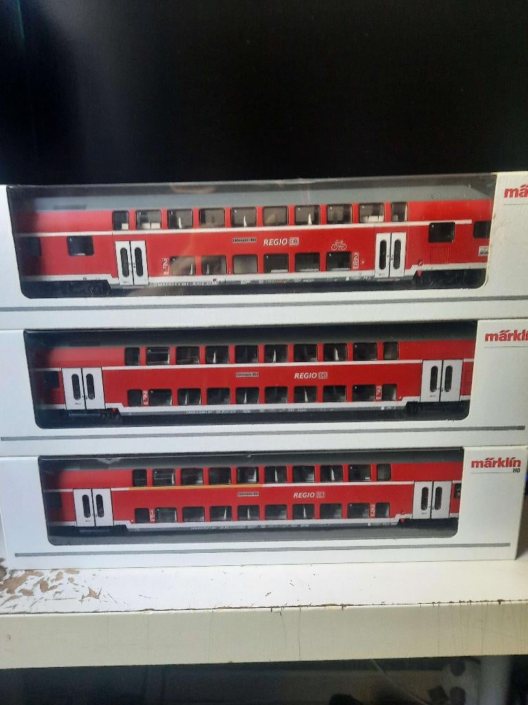 Marklin Dubbeldekker wagons met OVP, Wisselstroom, Gebruikt, Wagon, Ophalen of Verzenden