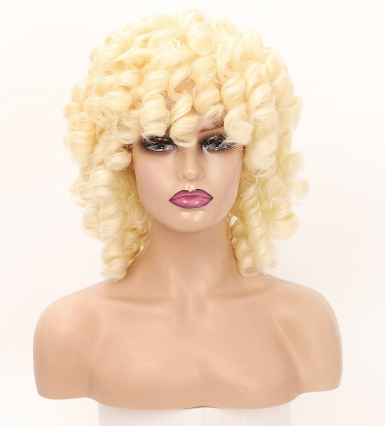 Lichtblonde Krullen Pruik Haar Vrouwen Dames Blonde Haarstuk, Sieraden, Tassen en Uiterlijk, Uiterlijk | Haarverzorging, Verzenden