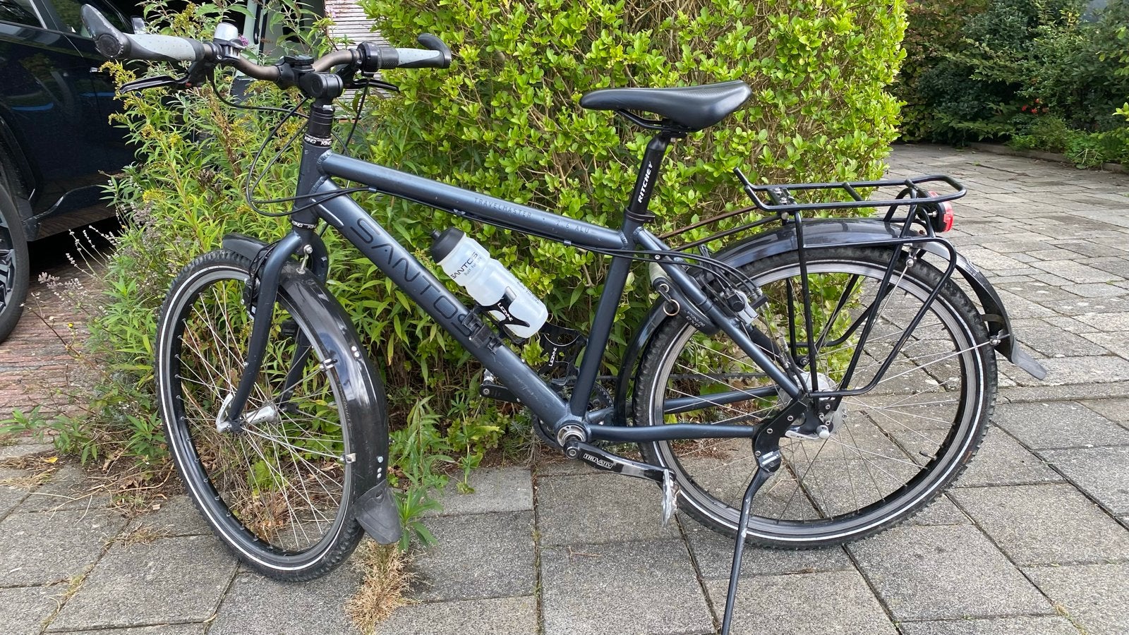 Santos Travelmaster 2.6 alu Custombuilt Rohloff riemaandrijv, Gebruikt, 26 inch, 10 tot 15 versnellingen, Velgrem