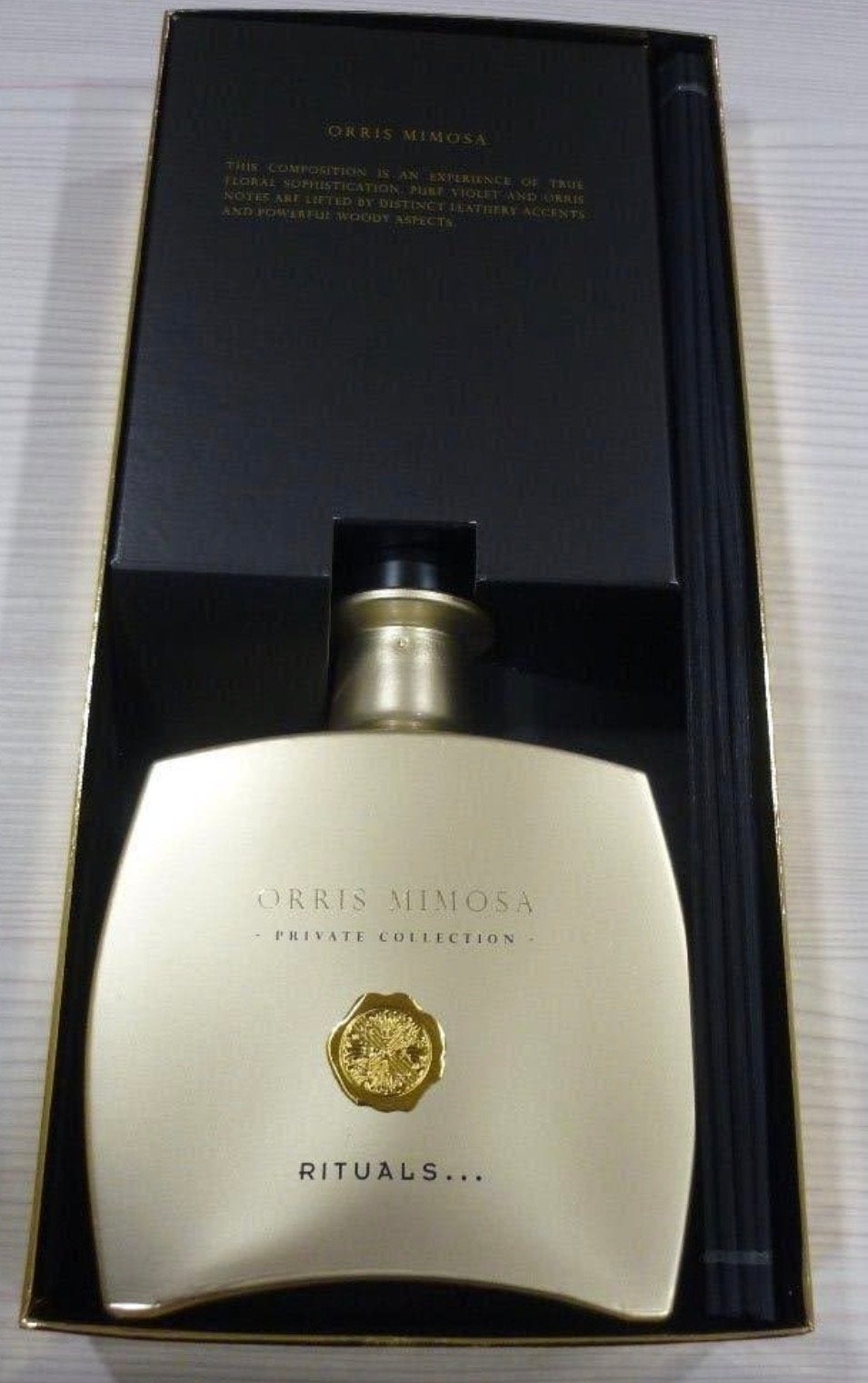Rituals Orris Mimosa Private Collection Geurstokjes, Nieuw, Ophalen of Verzenden, Glas, Goud