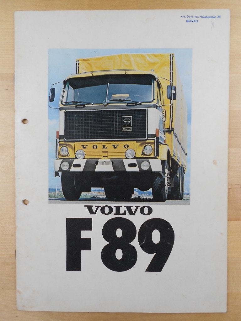 Volvo F89 Brochure 1975 ( Géén F88 ), Volvo, Zo goed als nieuw, Volvo, Ophalen of Verzenden
