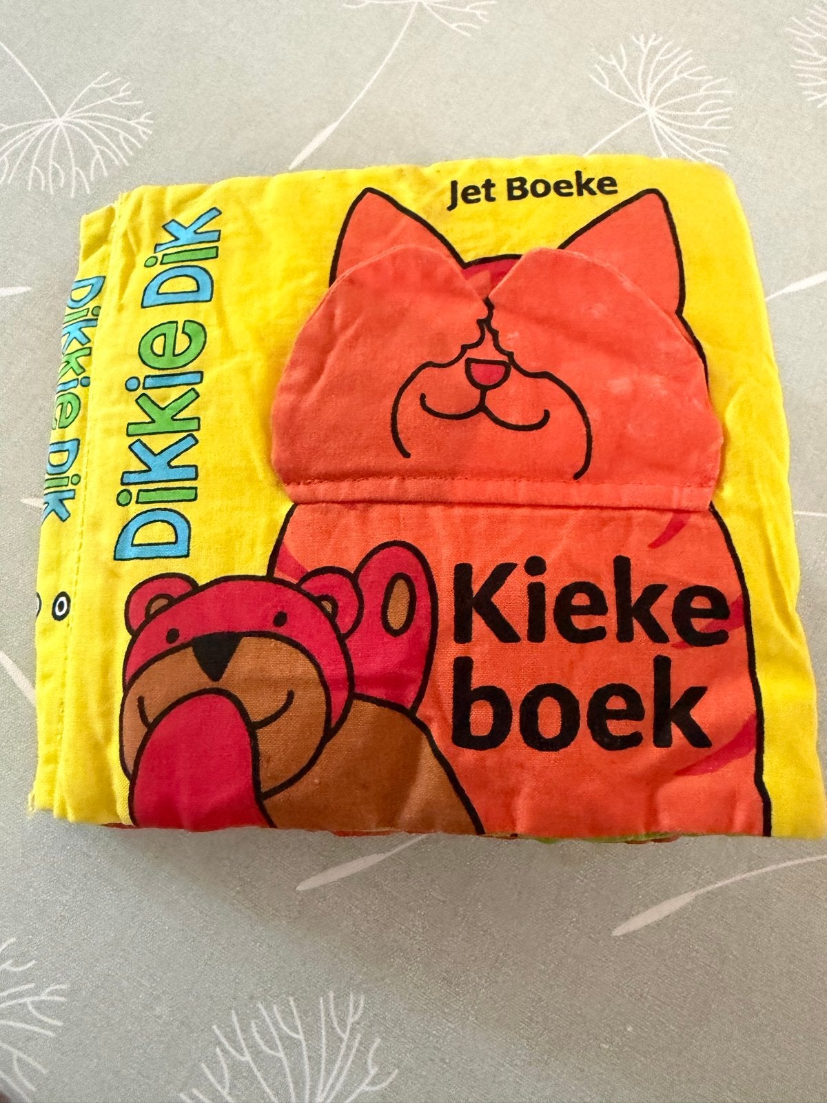 Dikkie Dik Kiekeboe Boekje voor Baby's - Zacht en Interactie, Ophalen of Verzenden, Zo goed als nieuw, Uitklap-, Voel- of Ontdekboek
