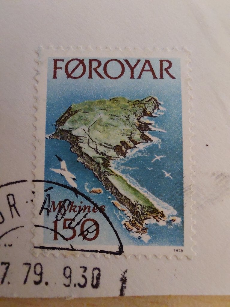 Faroer eilanden Mykines, vogel, Postzegels en Munten, Verzenden, Denemarken, Gestempeld