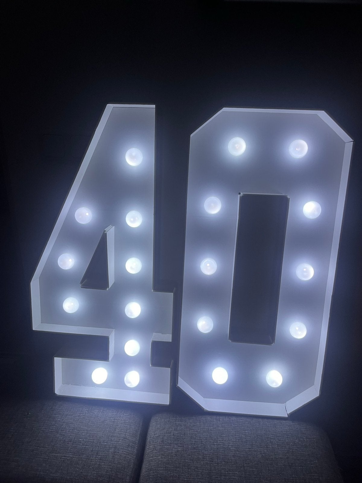 Verlichte Cijfers '40' - Perfect voor Feestjes!, Wit, Overige merken, Kunststof, Overige fittingen