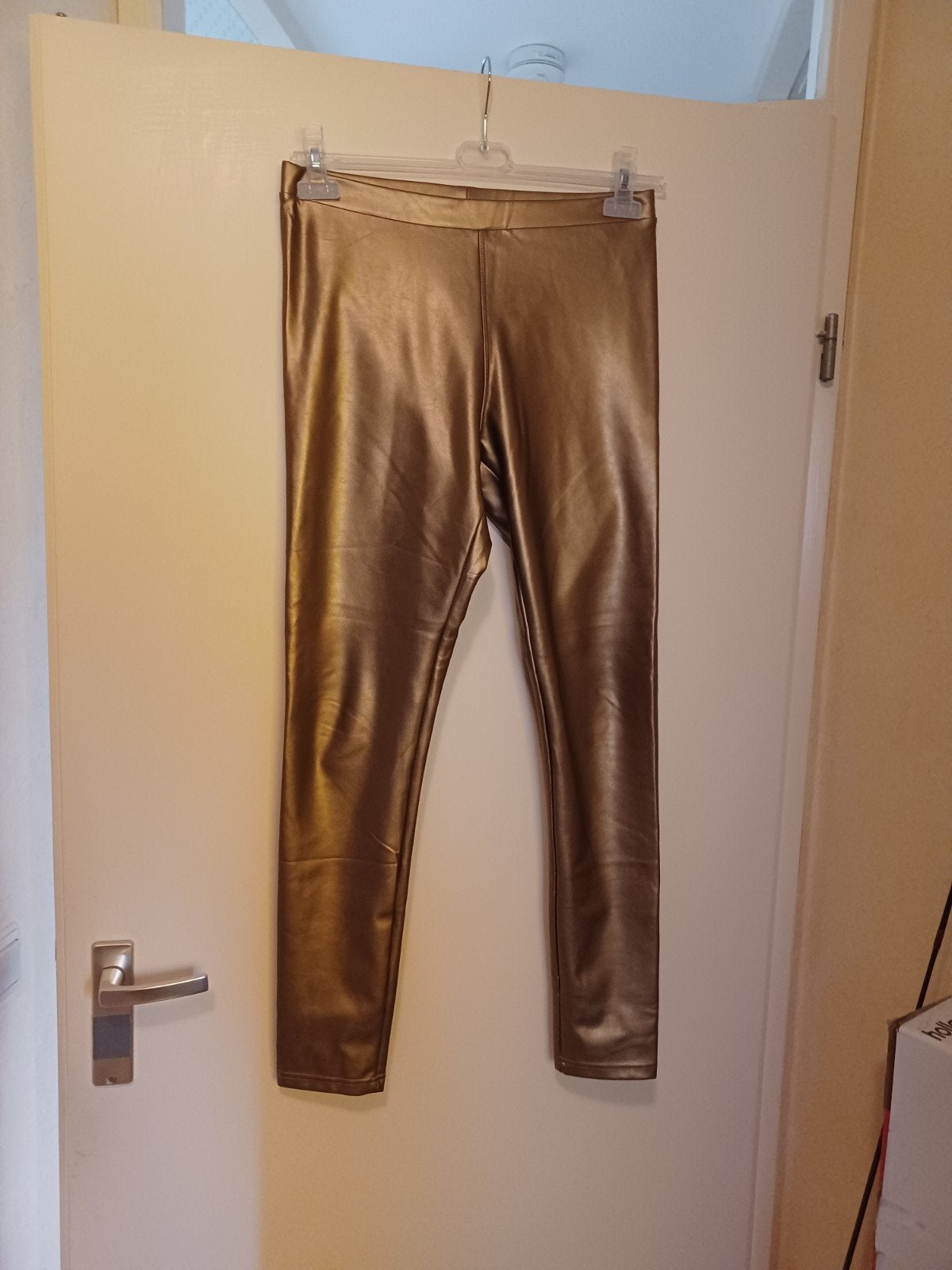 Norfy Lederlook Legging Goud Maat 40, Kleding | Dames, Legging, Overige kleuren, Nieuw, Maat 40/42 (M)