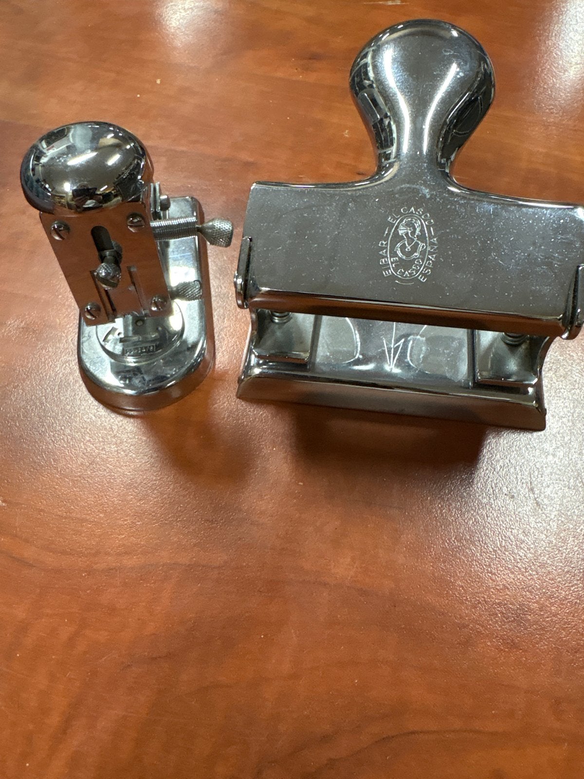 Vintage El Cas nietmachine en perforator set, Verzenden