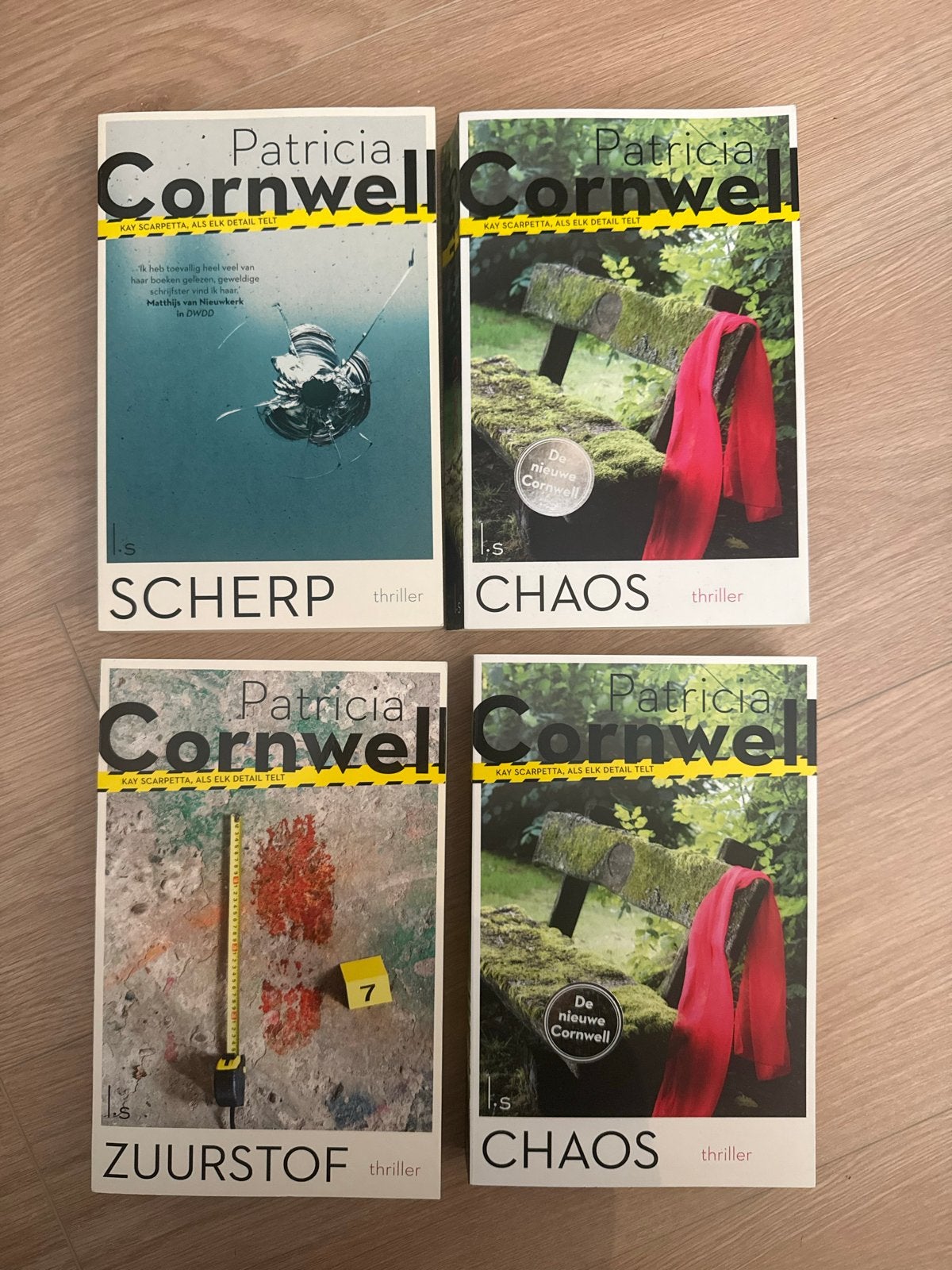 Patricia Cornwell - Scherp, Chaos, Zuurstof (thriller), Ophalen of Verzenden, Gelezen