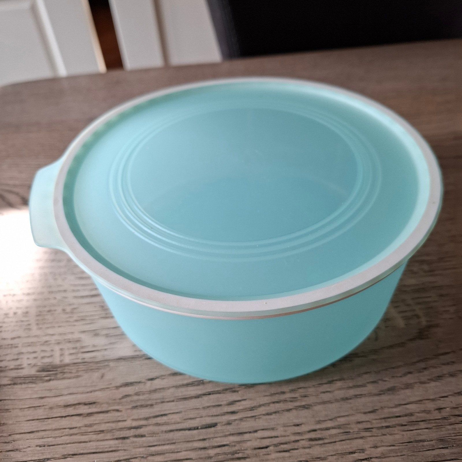 Tupperware koektrommel met deksel - Lichtblauw, Ophalen of Verzenden