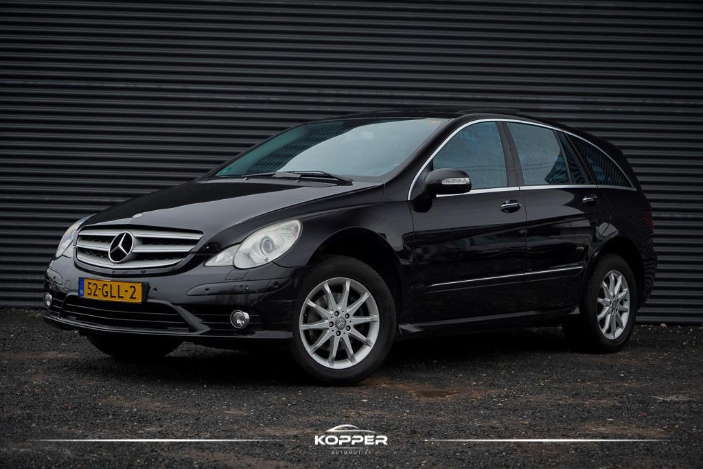 Mercedes-Benz R-klasse 280 6p / Aut / Trekhaak / Pano / Clim, Auto's, Mercedes-Benz, Automaat, Achterwielaandrijving, Zwart, Leder en Stof