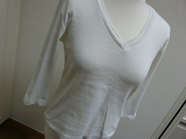 Witte basic top van Olsen maat 38 M met V-hals, Maat 38/40 (M), Olsen, Wit, Ophalen of Verzenden