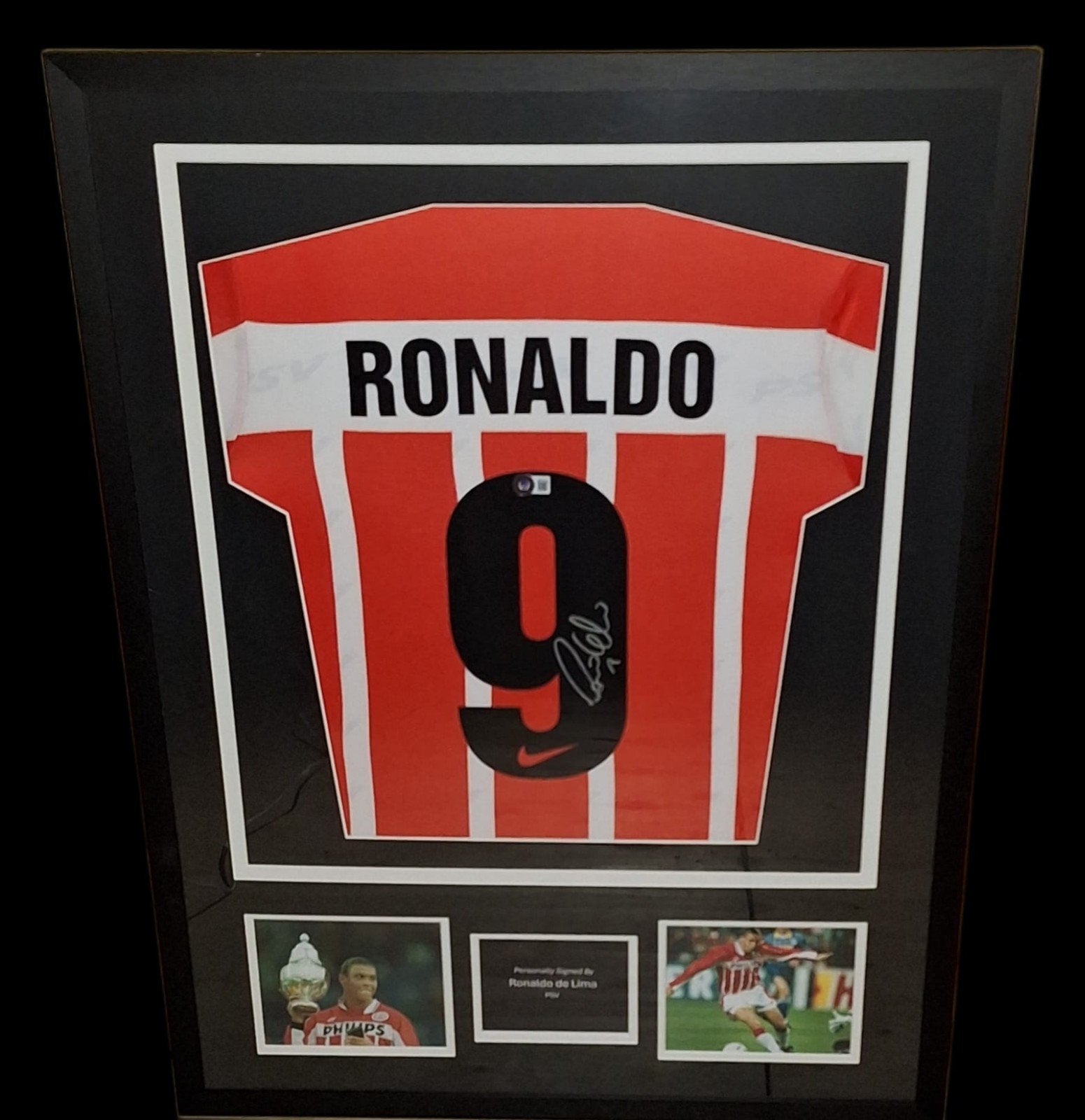 Ronaldo De Lima R9 gesigneerd psv shirt met Beckett coa, Ophalen of Verzenden, Zo goed als nieuw, PSV, Shirt
