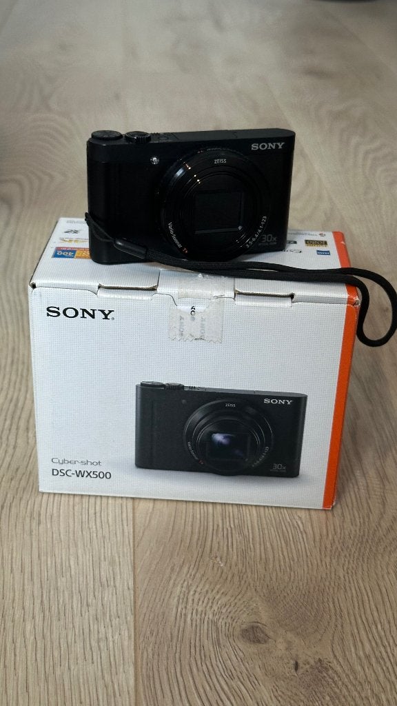 Sony DSC-WX500 Cybershot digitale fotocamera - Z.G.A.N., Kantelbaar/draaibaar scherm, Accu, Ophalen of Verzenden, Zo goed als nieuw