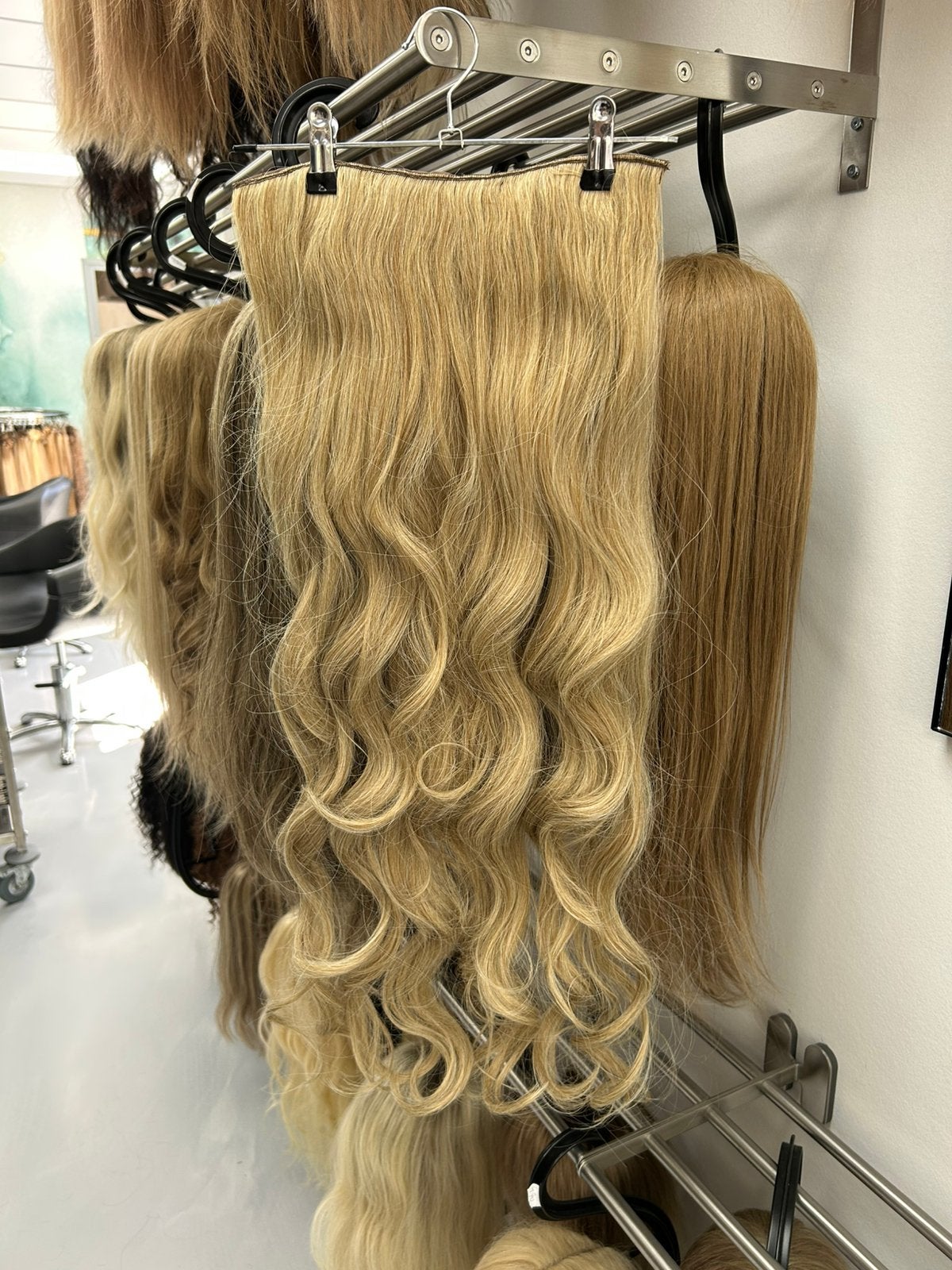 Clip In Extensions alle kleuren&lengtes extra lang nu €48, Ophalen of Verzenden, Zo goed als nieuw, Pruik of Haarverlenging