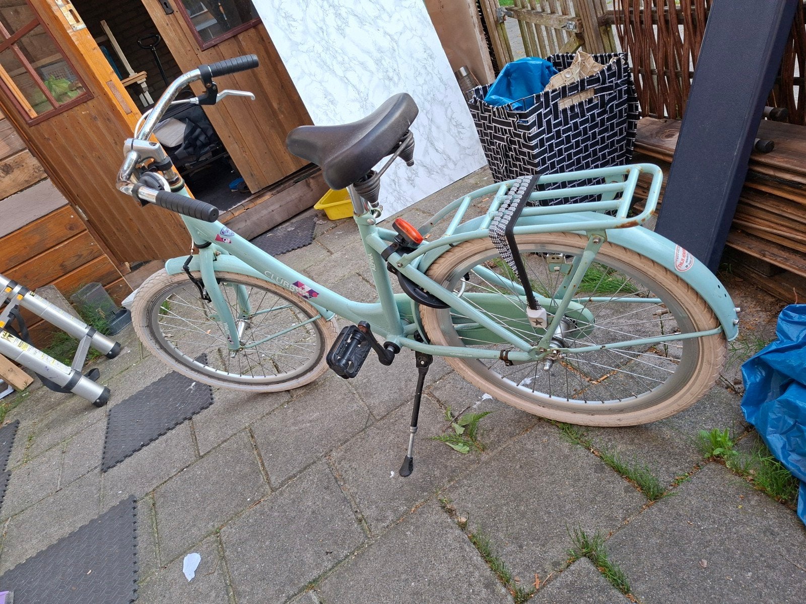 Kinderfiets te koop - Lichtblauw, 20 inch, Ophalen of Verzenden, Gebruikt, Terugtraprem, 16 tot 20 inch