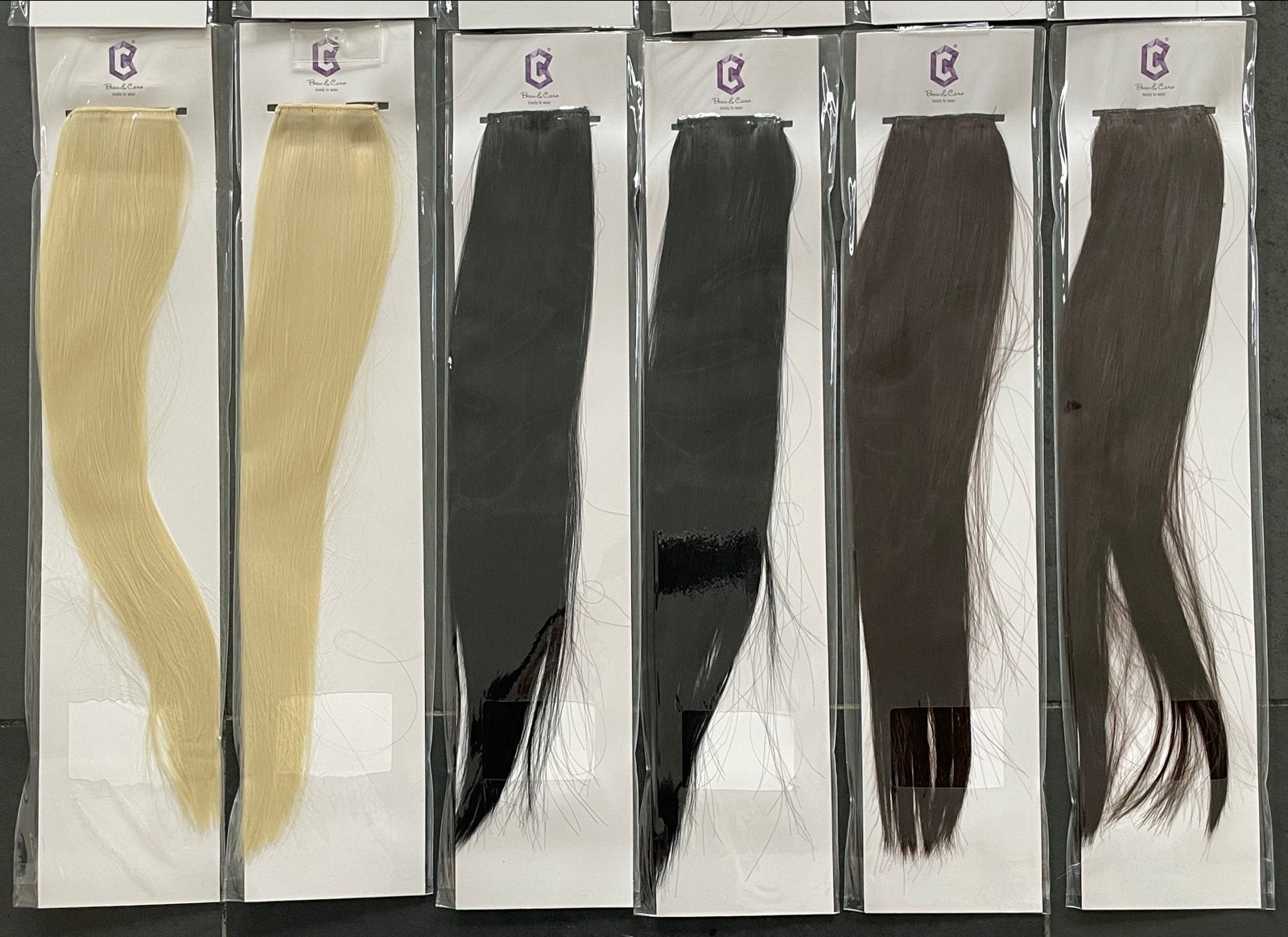 Partij Beau&Caro Haar Extensions - 200 stuks, 6 kleuren, Ophalen of Verzenden, Nieuw, Pruik of Haarverlenging