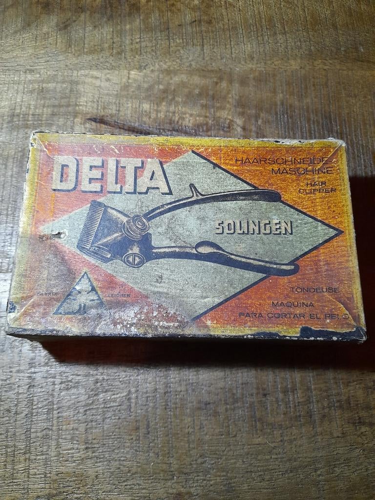 Antieke DELTA Solingen tondeuse in doos, Ophalen of Verzenden