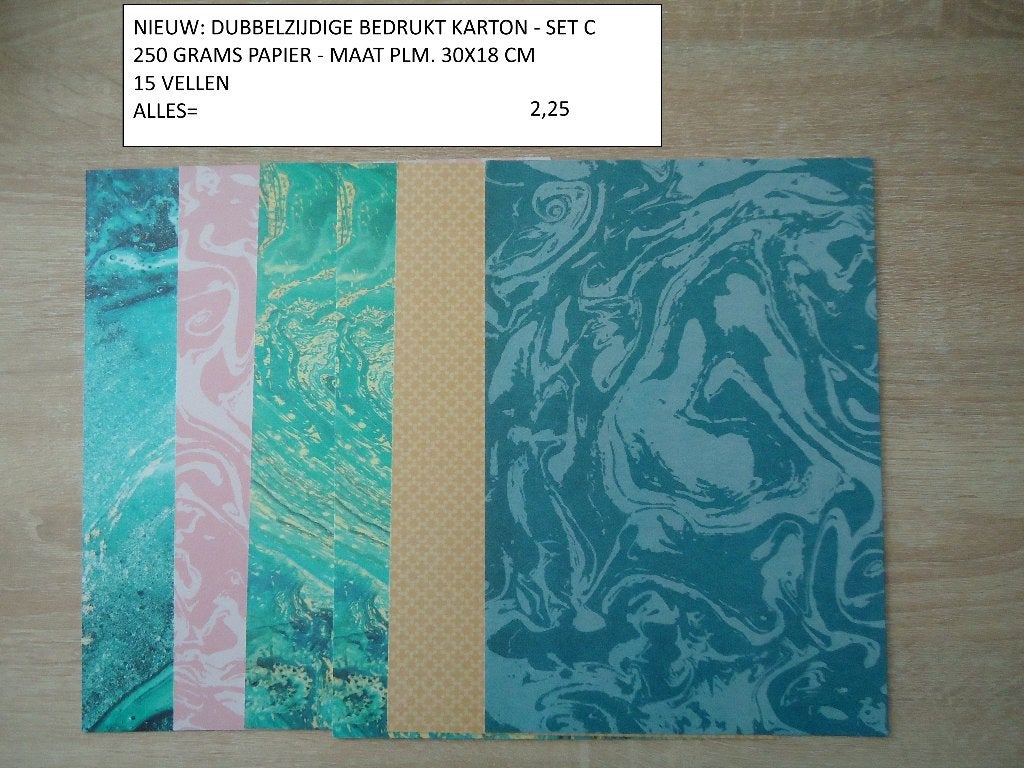 dubbelzijdig karton set C ( 15 vellen ) alleen verzenden, Hobby en Vrije tijd, Ophalen, Nieuw, Overige thema's, Blanco kaart of Basiskaart