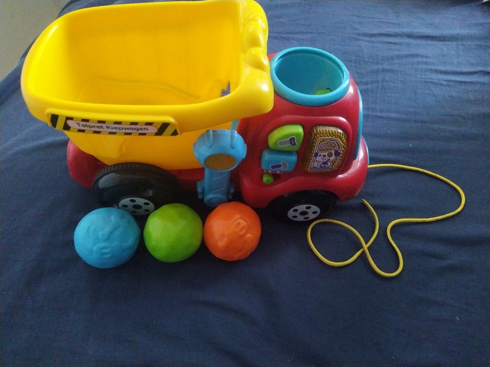 VTech Telpret Kiepwagen met 3 ballen, Ophalen of Verzenden, Gebruikt