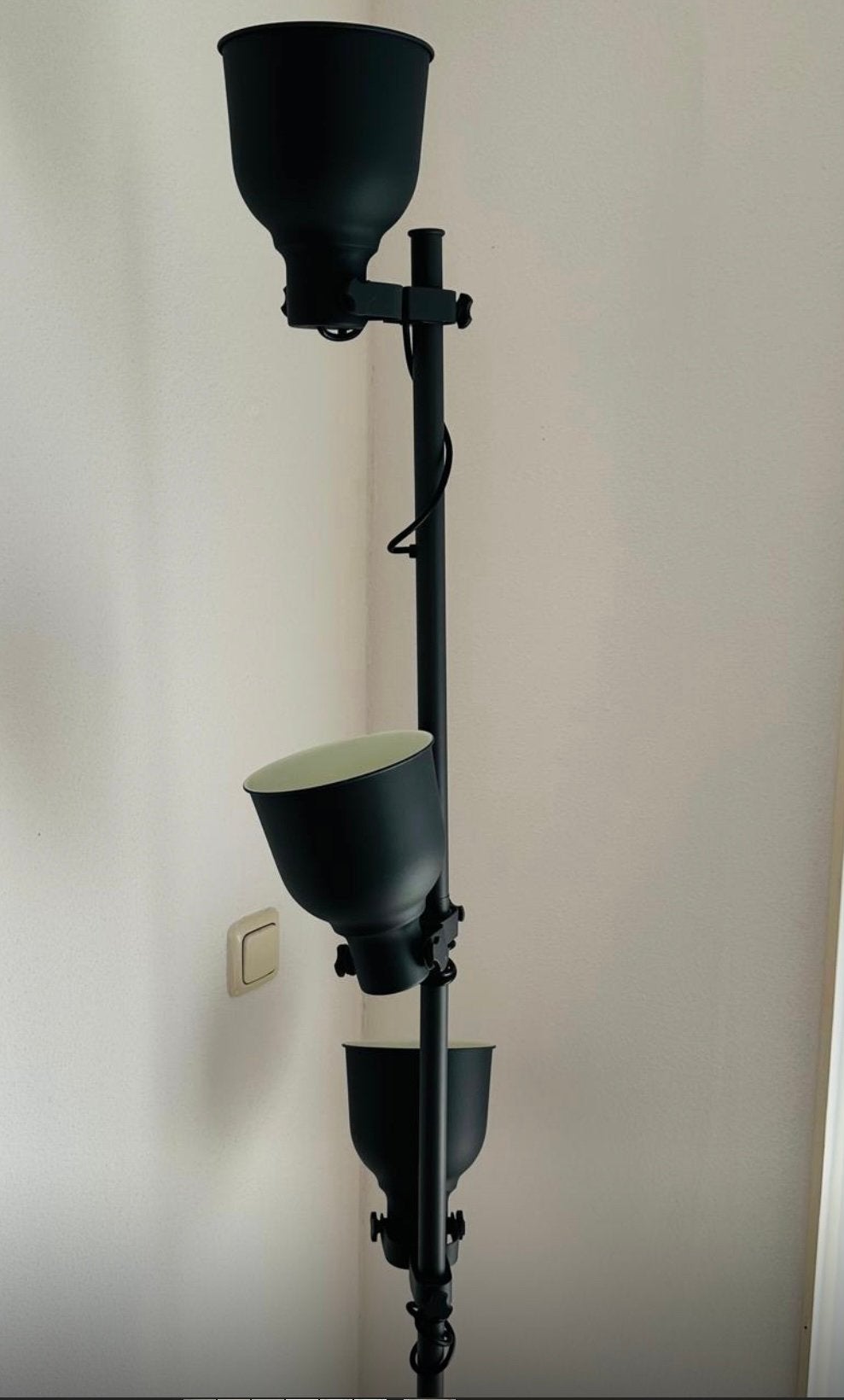 IKEA Hektar lamp hout tafel stoel velvet petrol Xenos poef, Ophalen, Zo goed als nieuw