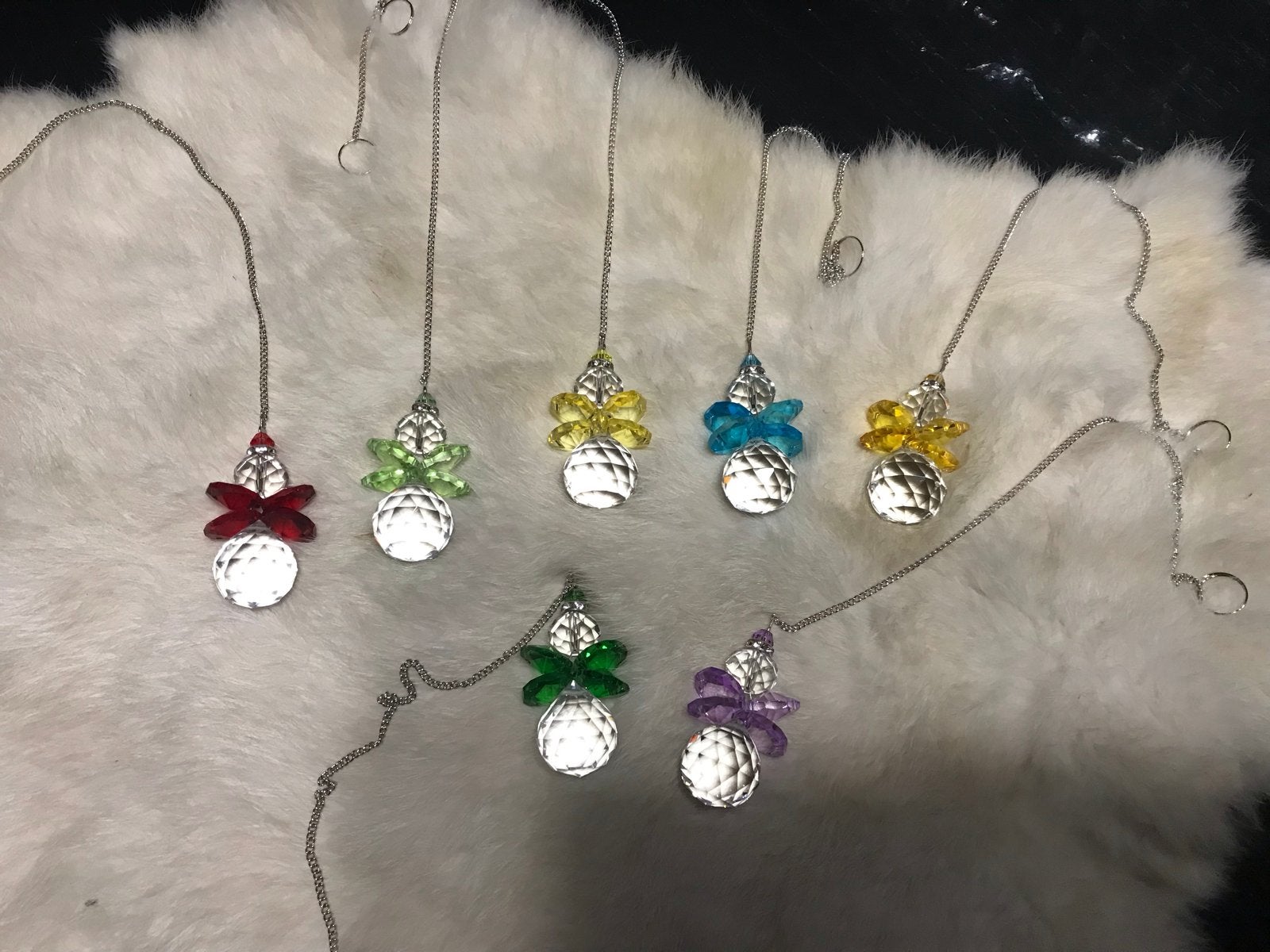 Kleurrijke Kristallen Hangers - Set van 7, Huis en Inrichting, Woonaccessoires | Overige, Ophalen of Verzenden, Nieuw
