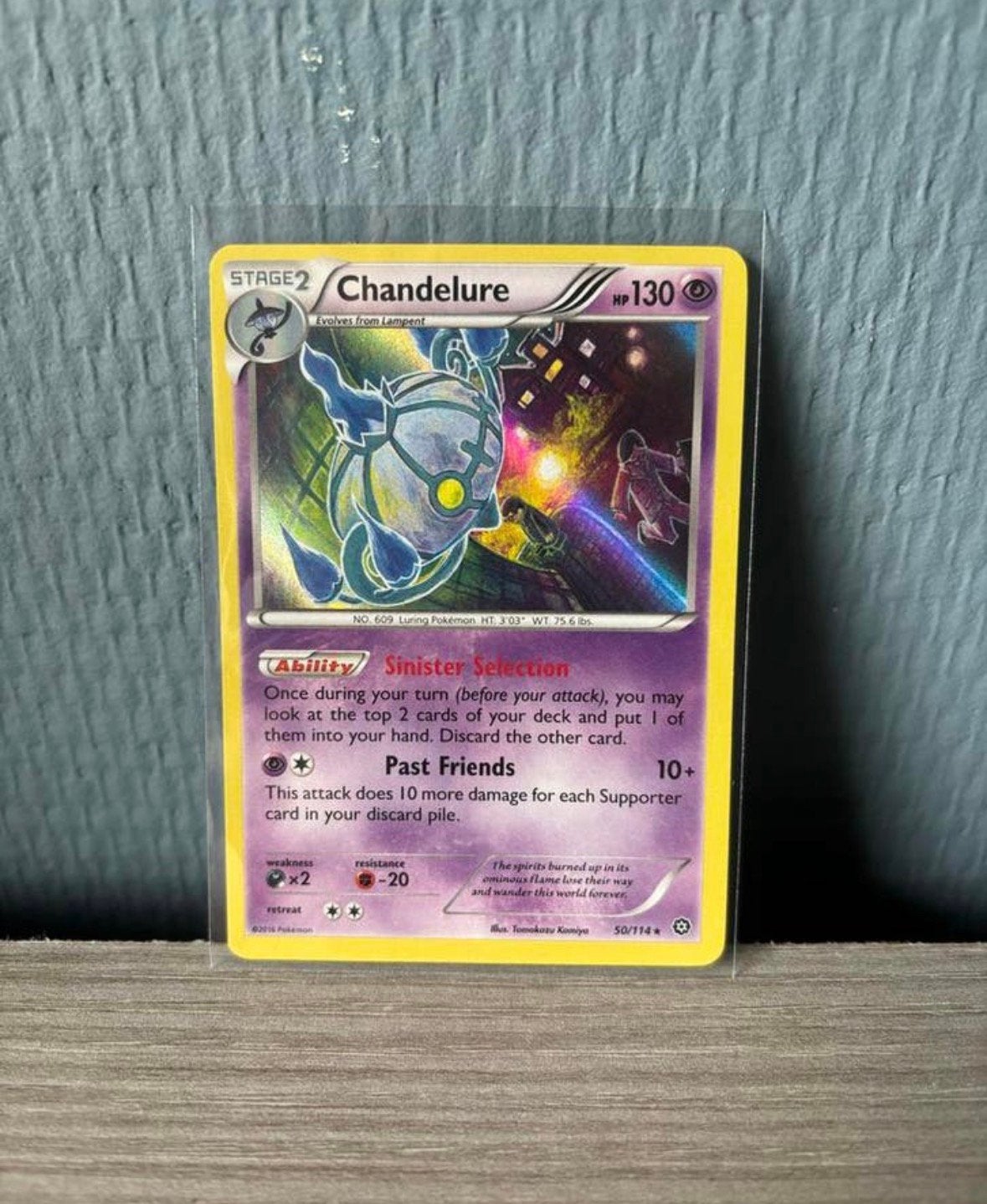 Pokémon Kaart Chandelure 50/114 - Holo, Verzenden, Gebruikt, Losse kaart