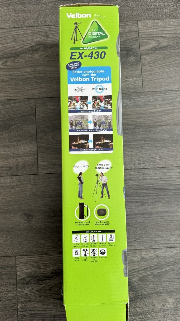 Statief Velbon EX 430, Zo goed als nieuw, Minder dan 150 cm, Met balhoofd, Ophalen of Verzenden