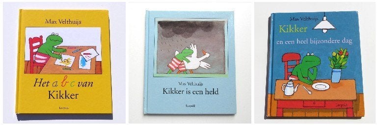3 Prentboeken M5546: M.Velthuijs - o.a. Het abc v. Kikker 3+, Gelezen, Max Velthuijs, Ophalen of Verzenden, 2 tot 3 jaar