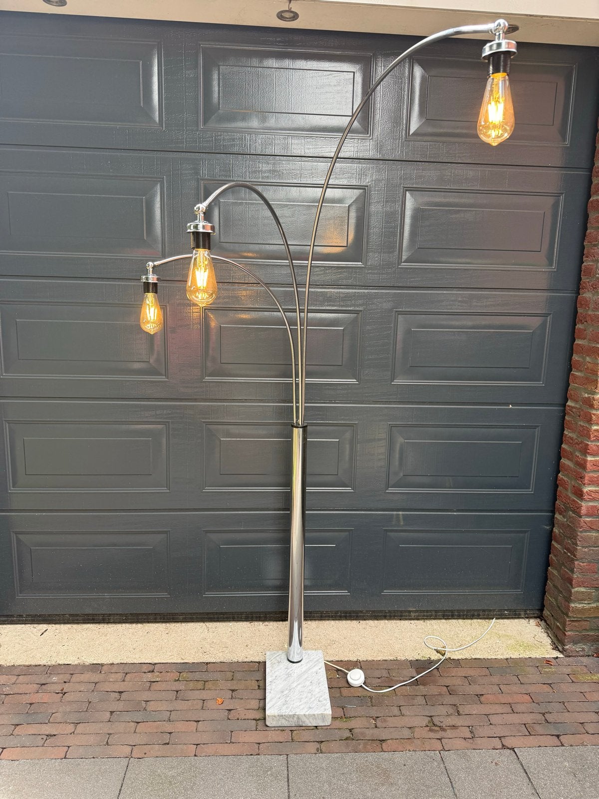 Goffredo Reggiani vloerlamp met dimbare LED lampen, Ophalen, Gebruikt, E27 (groot), Gijpsvintage