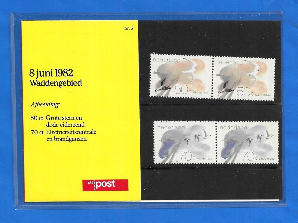 Postzegelmapje 5 - Waddengebied, Verzenden, Na 1940, Postfris