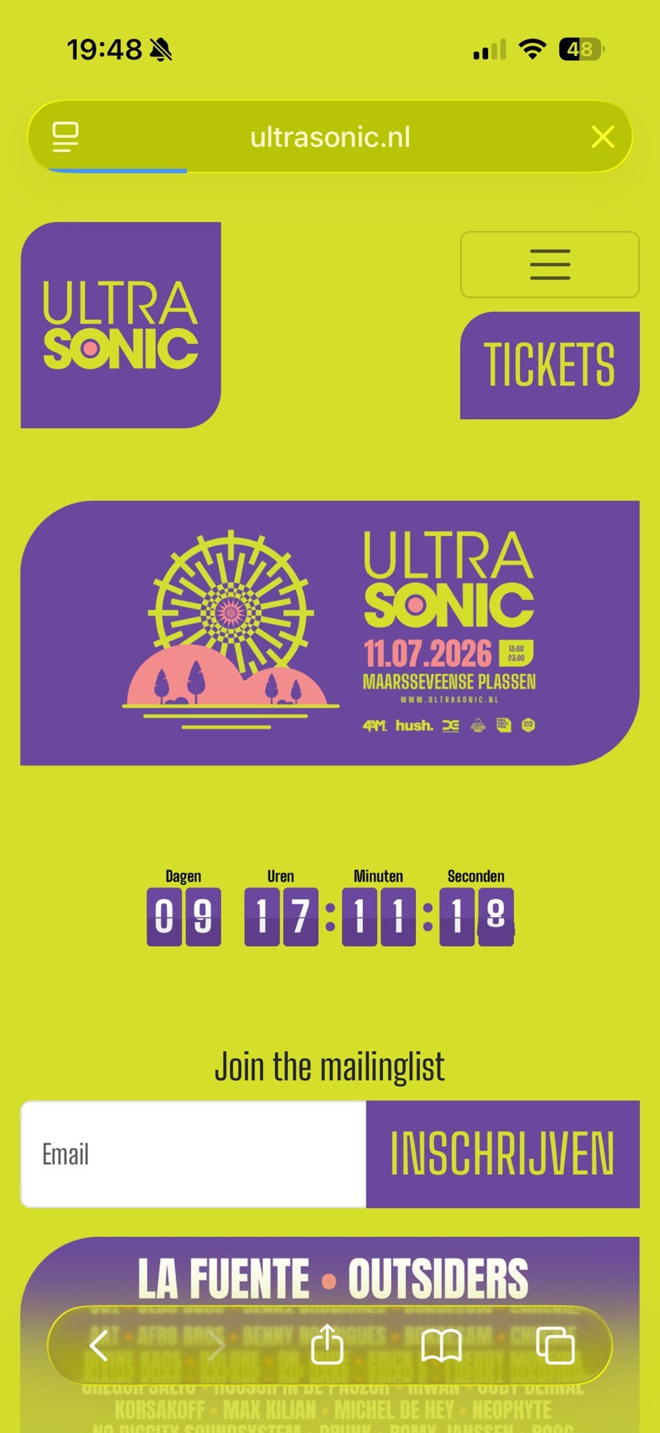 Ultrasonic festival, Twee personen, September