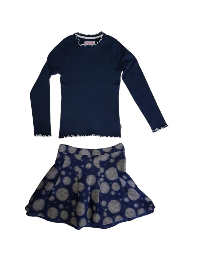 Mooi blauw setje VINGINO en FILOU & FRIENDS maat 10/140., Kinderen en Baby's, Filou & Friends, Zo goed als nieuw, Setje, Verzenden