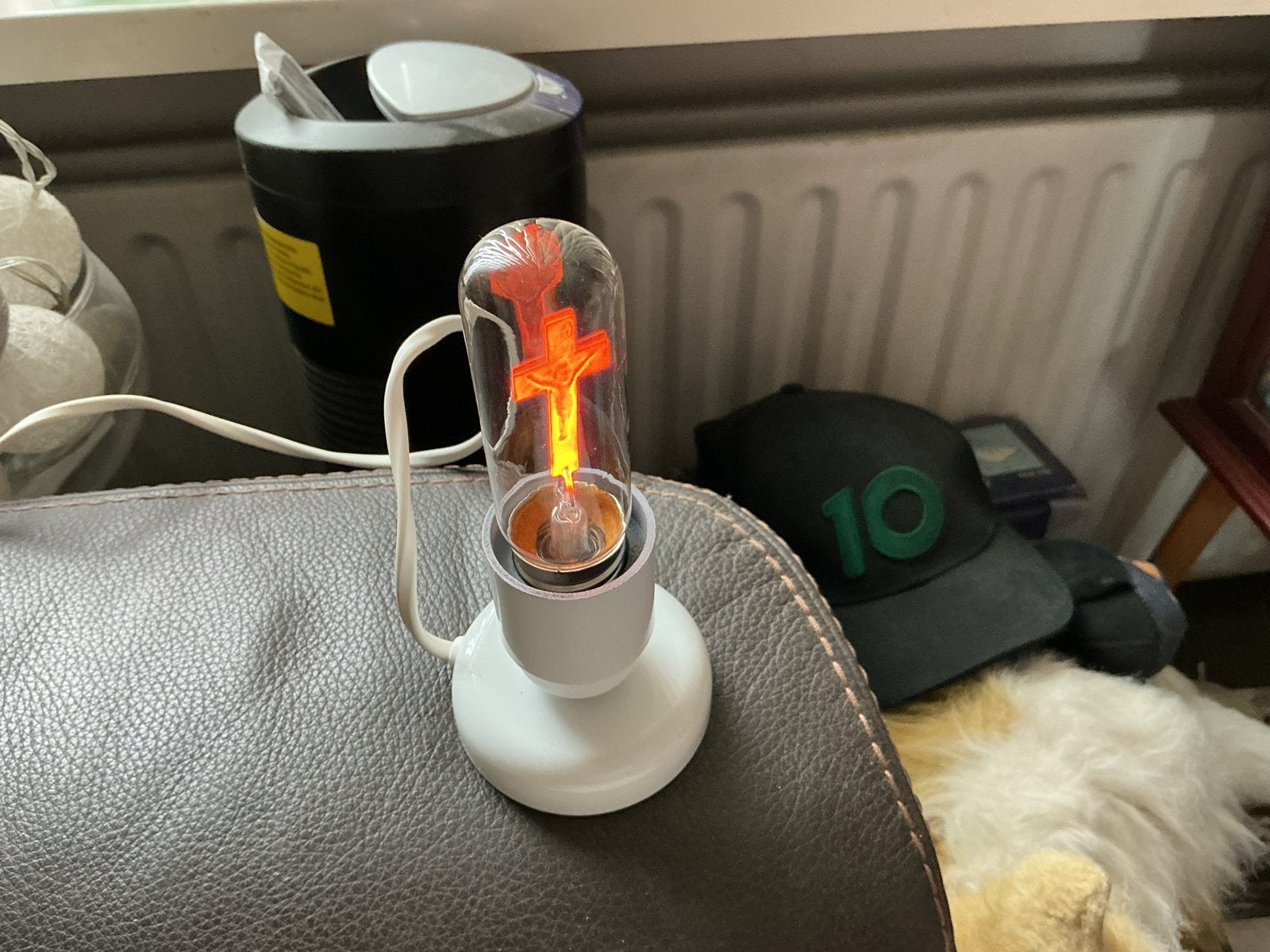 Unieke LED-lamp met kruisdesign - Sfeervolle verlichting, Ophalen of Verzenden