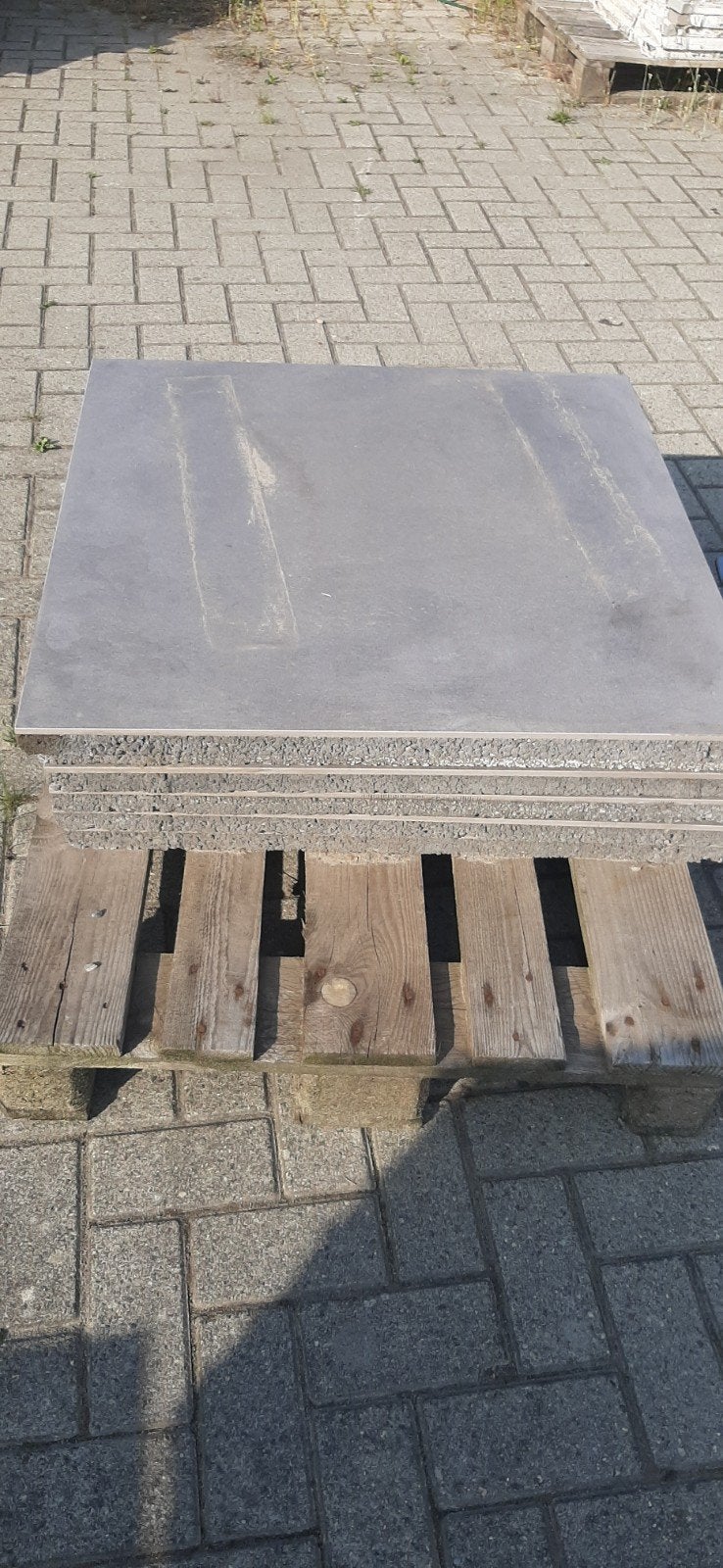 Geoceramica tegels 100x100x4 cm grijs, Ophalen, 60 cm of meer, Nieuw, Minder dan 5 m²