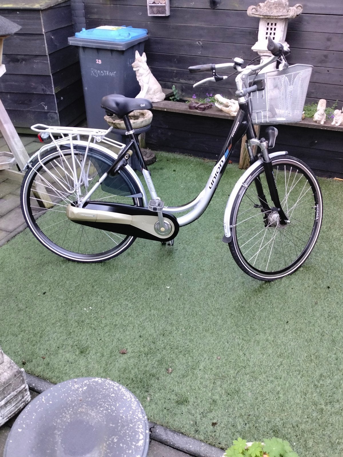 28 inch Union Hydra damesfiets met lage instap en mand, 50 tot 53 cm, Trommelrem, Ophalen, Overige merken