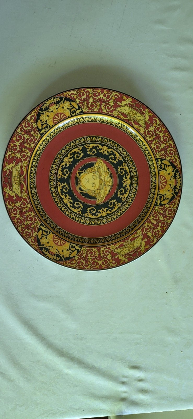 Versace Rosenthal Medusa Red Sierbord met Certificaat, Overige merken, Klassiek, Ophalen of Verzenden, Zo goed als nieuw