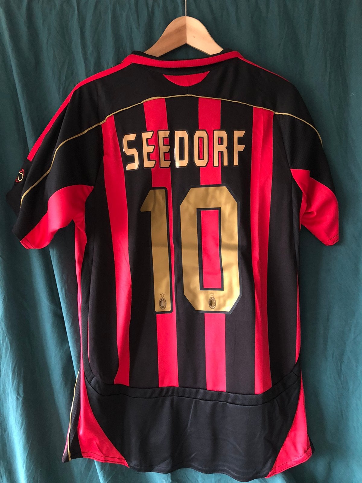 Seedorf AC Milan retro voetbalshirt maat M, Ophalen of Verzenden, Zo goed als nieuw, Buitenlandse clubs, Shirt