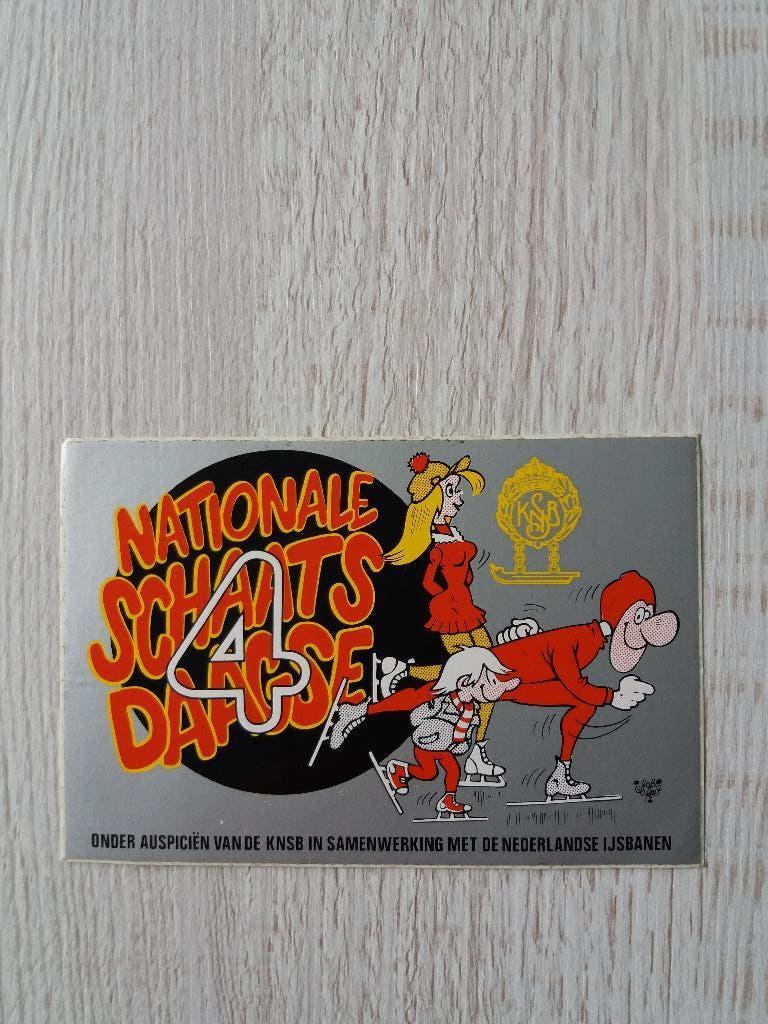 sticker KNSB Nationale Schaats 4 daagse, Ophalen of Verzenden, Zo goed als nieuw, Sport